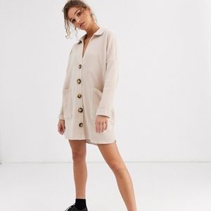 ASOS OVERSIZED MINI CORD SHIRT DRESS